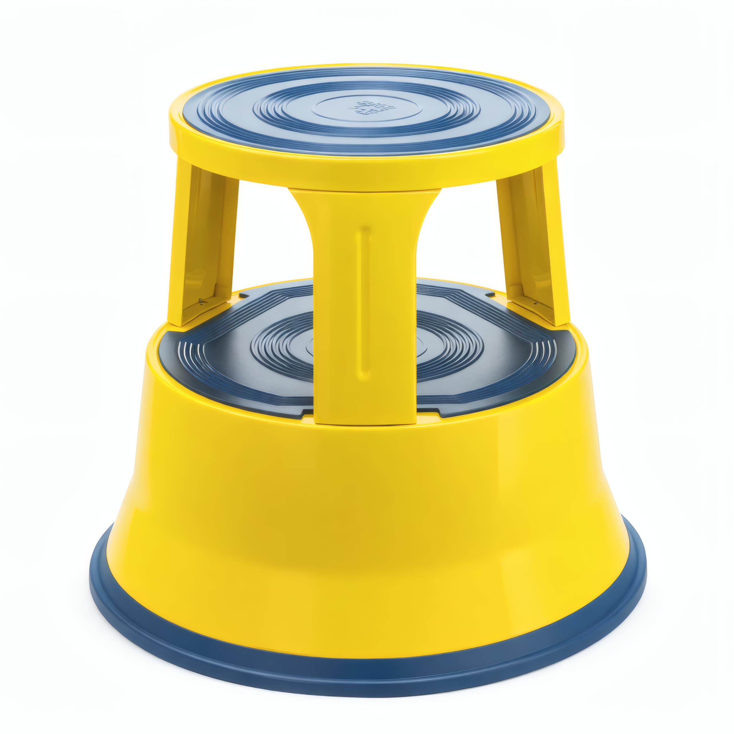 Horison Industries Mobile Kick Step Stool, Yellow, Anti Slip, 430x400mm