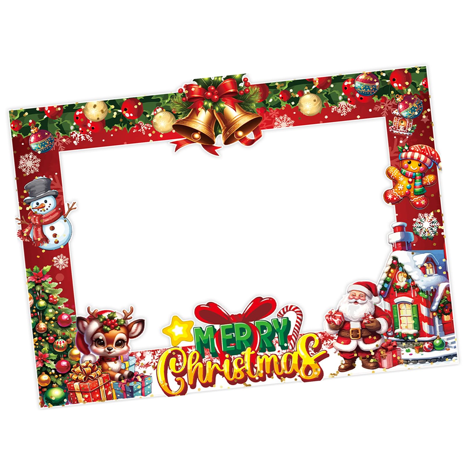 Xjdzineq Christmas Party Decoration Photo Frame Props for Festival Holiday Homes Gathering Event with User Friendly Paper Design Interactive Holiday Photo Accessories