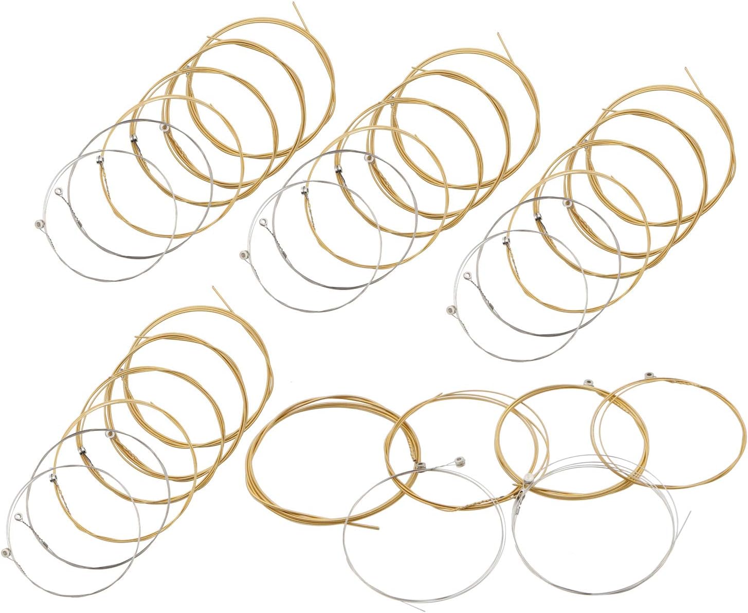 Amazon.com: Swhmc 5 Sets Acoustic Guitar Steel Strings, Light 6 Strings ...