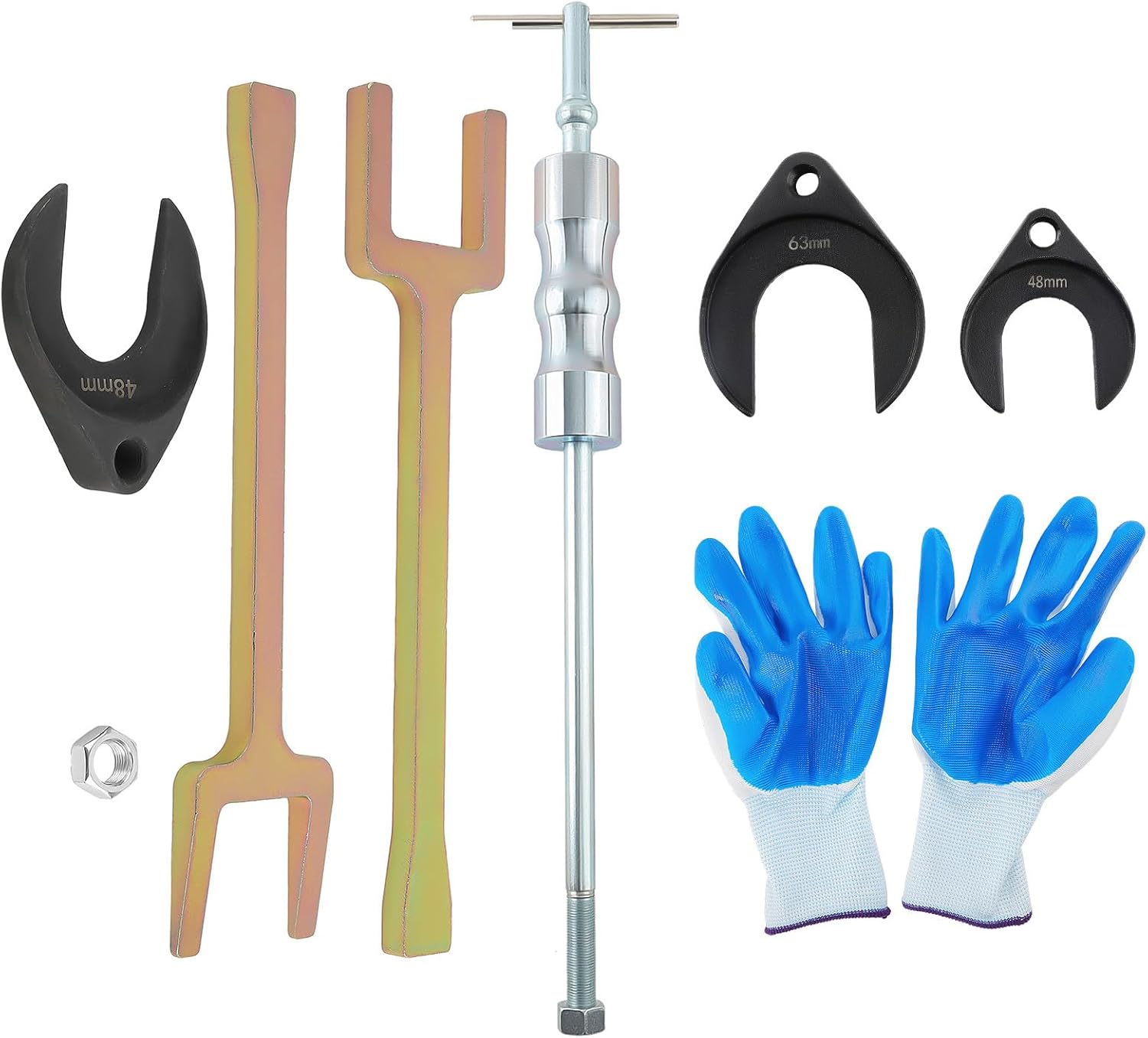 maXpeedingrods Front Wheel Drive Axle Puller & Inner CV Axle Removal Tool with 5/8"-18 Slide Hammer & 63mm 48mm Fork Adapter