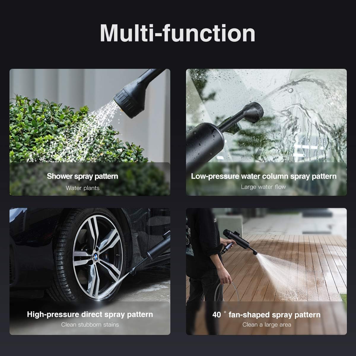 Exсluѕіvе Dіѕсоunt 70% Prісе Baseus Pressure Washers Car Washer Machine 50W 5V/2A Portable Cordless Pressure Washers with 3.5 M Water Pipe for Cleaning Car Wash / Fences/Patios/Garden