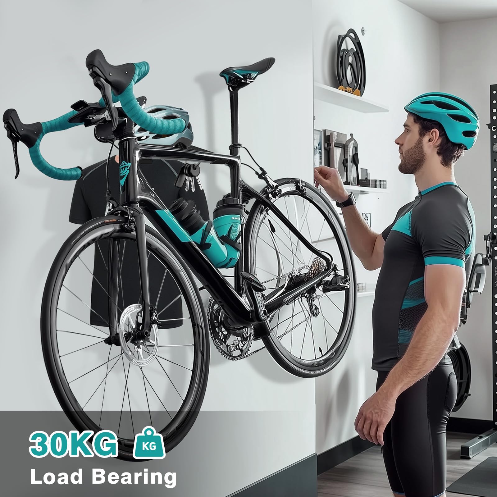 Fahrrad Wandhalterung Mit Haken Bis 30 Kg Fr Rennrad Mountainbike -  Platzsparend