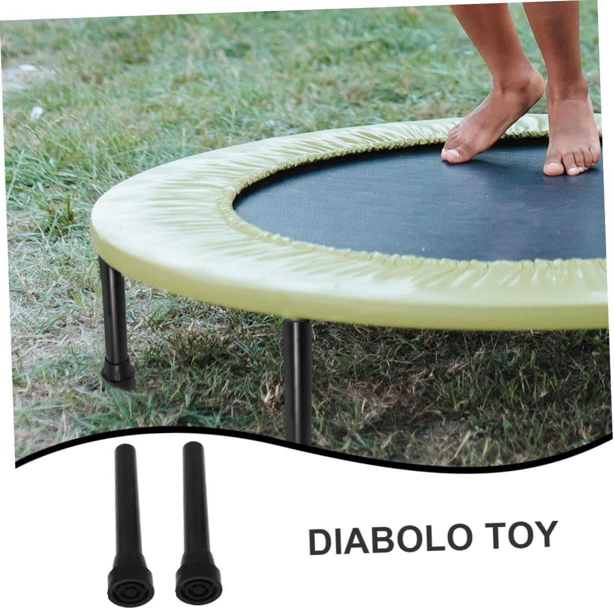 POPETPOP 6pcs Trampoline Leg Part Covers Slip Rubber Stainless Steel Trampoline Leg Tubes Replacement for Bounce Accessories