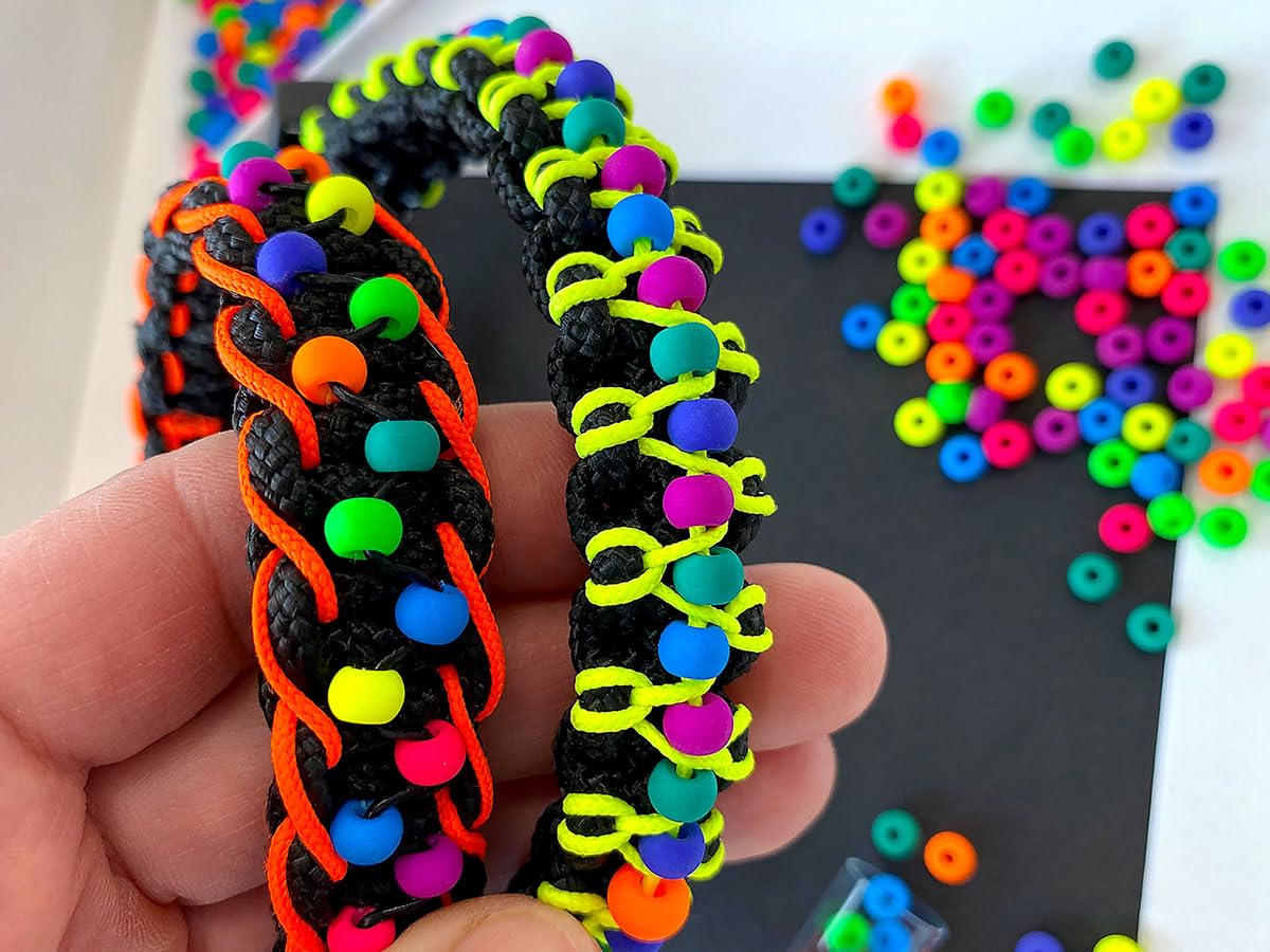 Amazon.com: 200 pcs Neon Pony Beads 5.5mm, UV Active Czech Glass