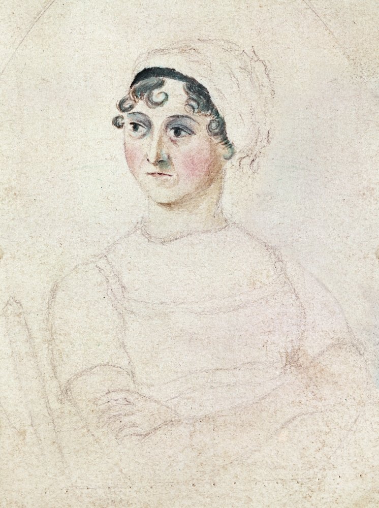 Jane Austen (1775-1817) Nenglish Novelist Pencil And Watercolor C1810 By Her Sister Cassandra Austen Poster Print by (18 x 24)