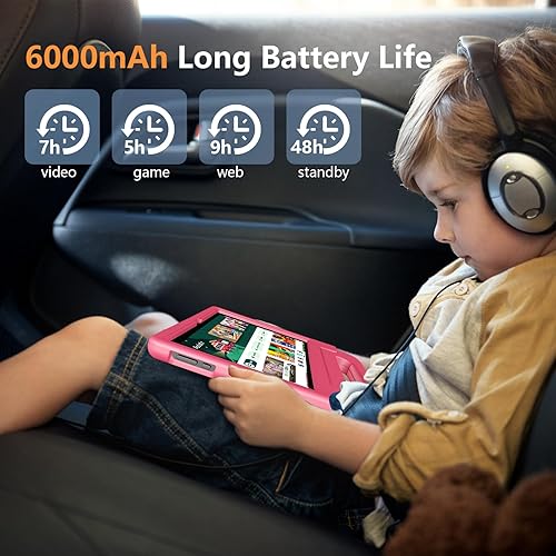 Miniatura 3 de VCFNXLS Tablet de 10.1 pulgadas para niños, 8GB+64GB, Android 14, CPU de 8 núcleos, aplicaciones educativas, controles parentales, WiFi, pantalla HD