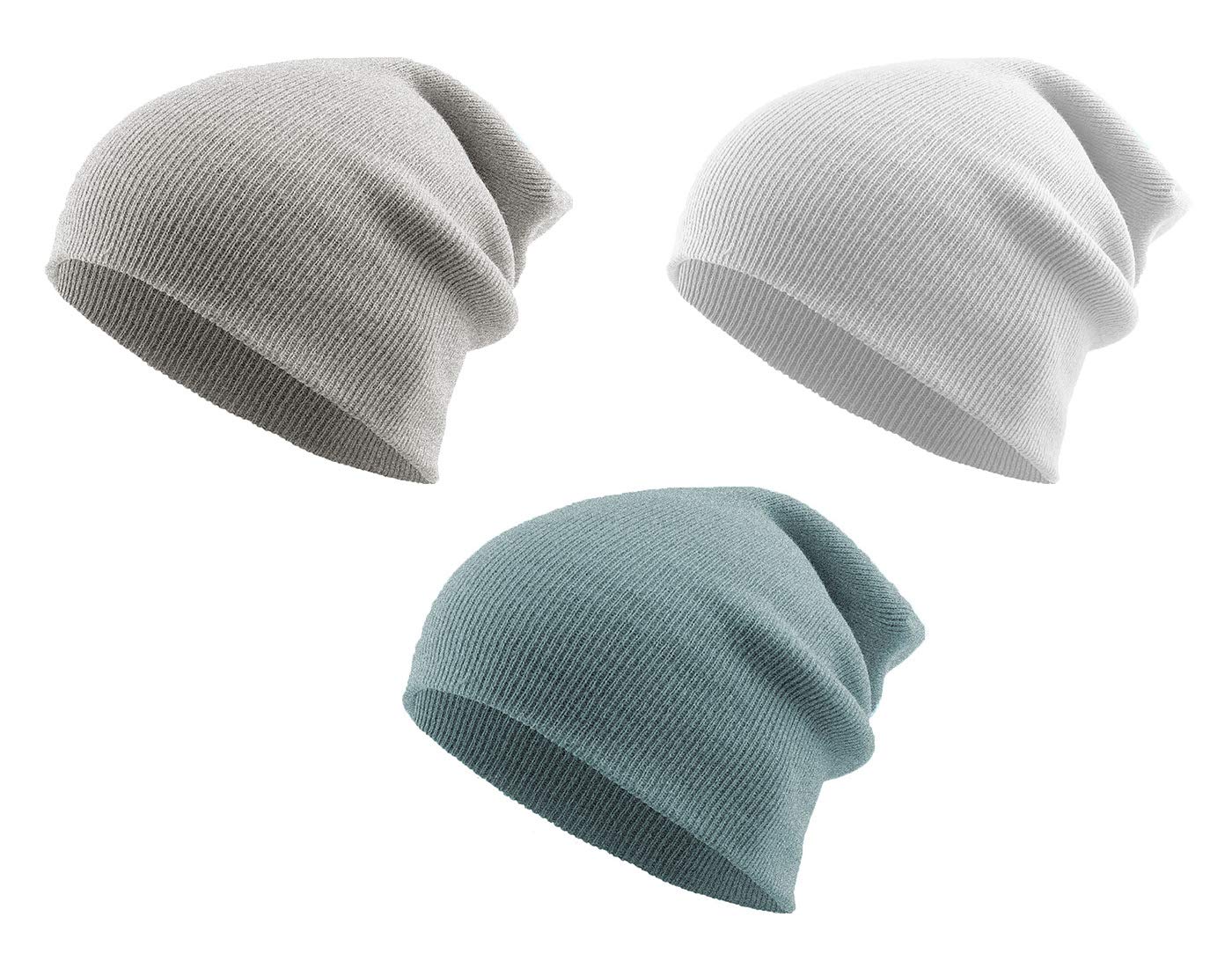 THE BLAZZE 2015 Winter Beanie Knit Hats for Men & Women - Oversized Long Slouch Beanie Cap - Warm & Soft Cold Weather Toboggan Caps (Pack Of 3, Grey,White,Blue) (B08R41C67S) Amazon Price History, Amazon Price Tracker
