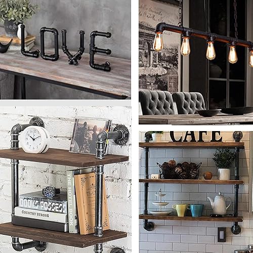 Miniatura 8 de Conector de codo de salida lateral de 4 vías de hierro maleable negro en ángulo recto (paquete de 1) (34 INCH)