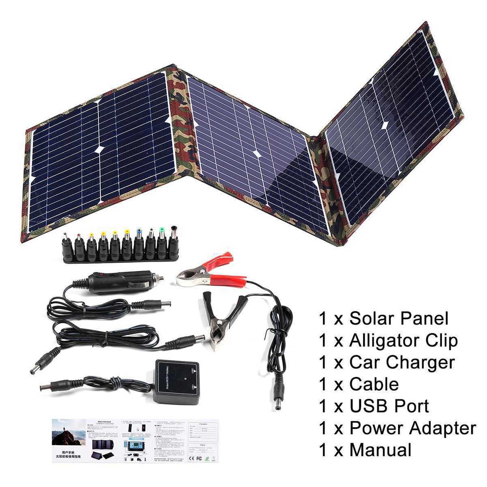 Fonte di energia verde efficiente pieghevole del caricatore del pannello solare di Camo per progettazione monocristallina di RVs 18V 36W