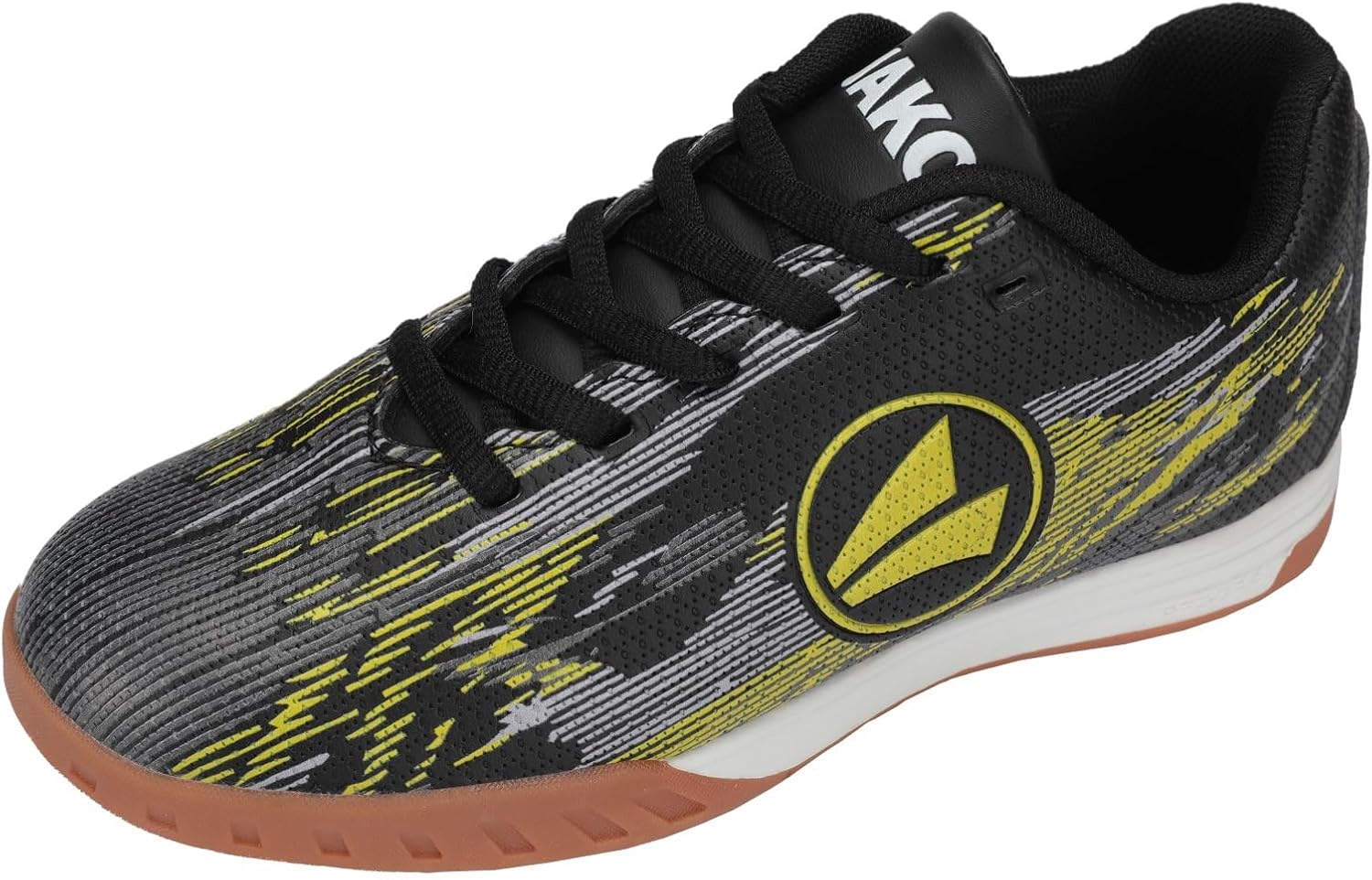 Jako Unisex J-SI Stepover Indoor Trainers, Jet Black neon Yellow., 10