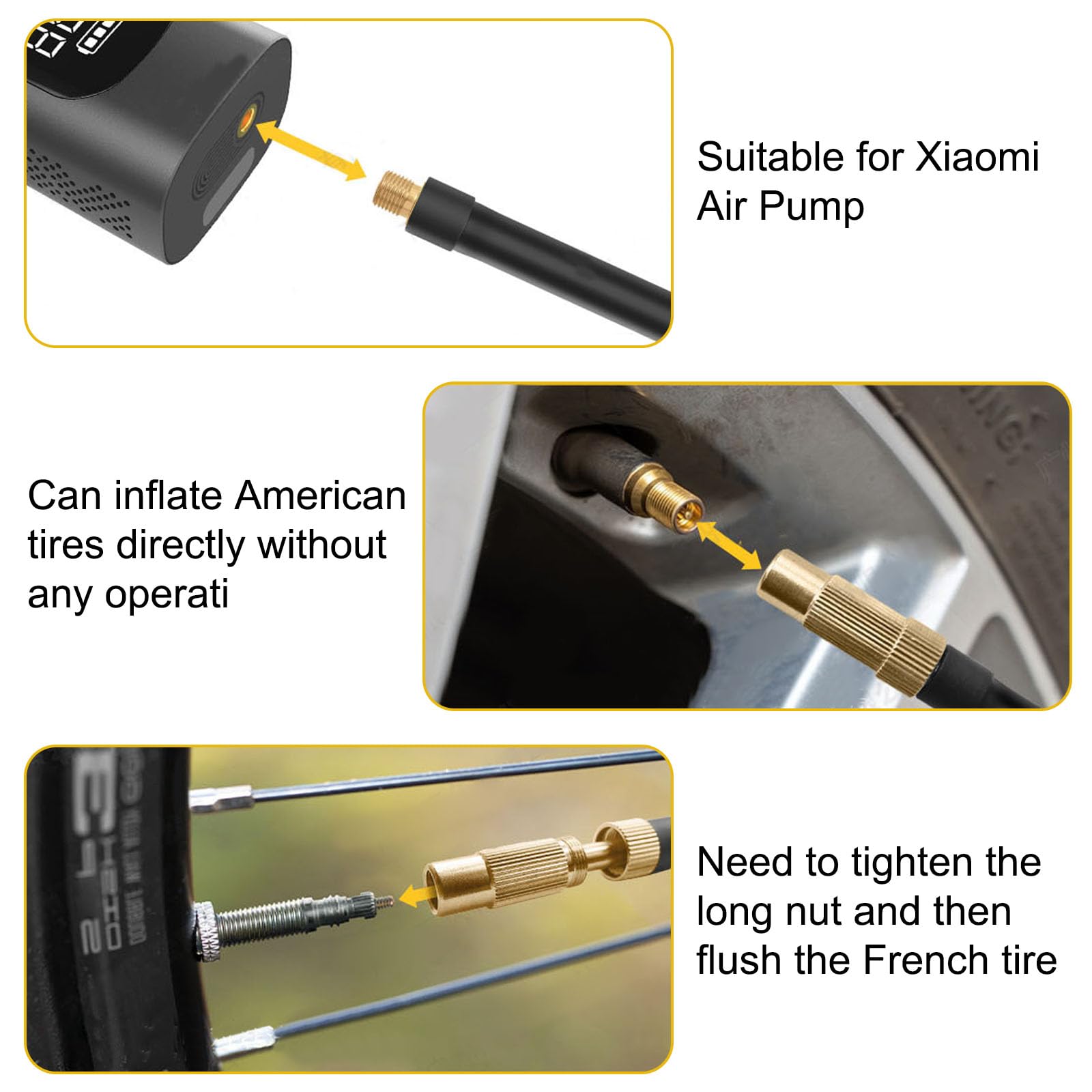 prolunga per compressori di pressione dell'aria e pompe ad aria, tubo di ricambio da 50 cm, compatibile con gonfiatore Xiaomi, pompa per pneumatici di biciclette, auto e moto