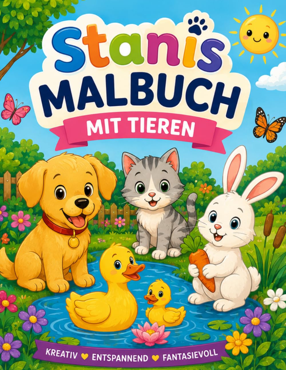 Stanis Malbuch mit Tieren: 32 süße Tiermotive zum Ausmalen für Kinder