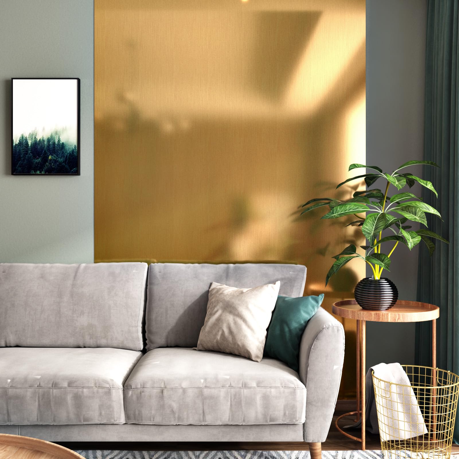 Carta Da Parati Dorata Per Cucina Carta Adesiva Per Mobili Armadio Carta Adesiva Per Pareti Soggiorno Moderna Pellicola Oro Per Mobili Tavolo Carta Parati Stile Metallico Lavabile 40 x 200cm