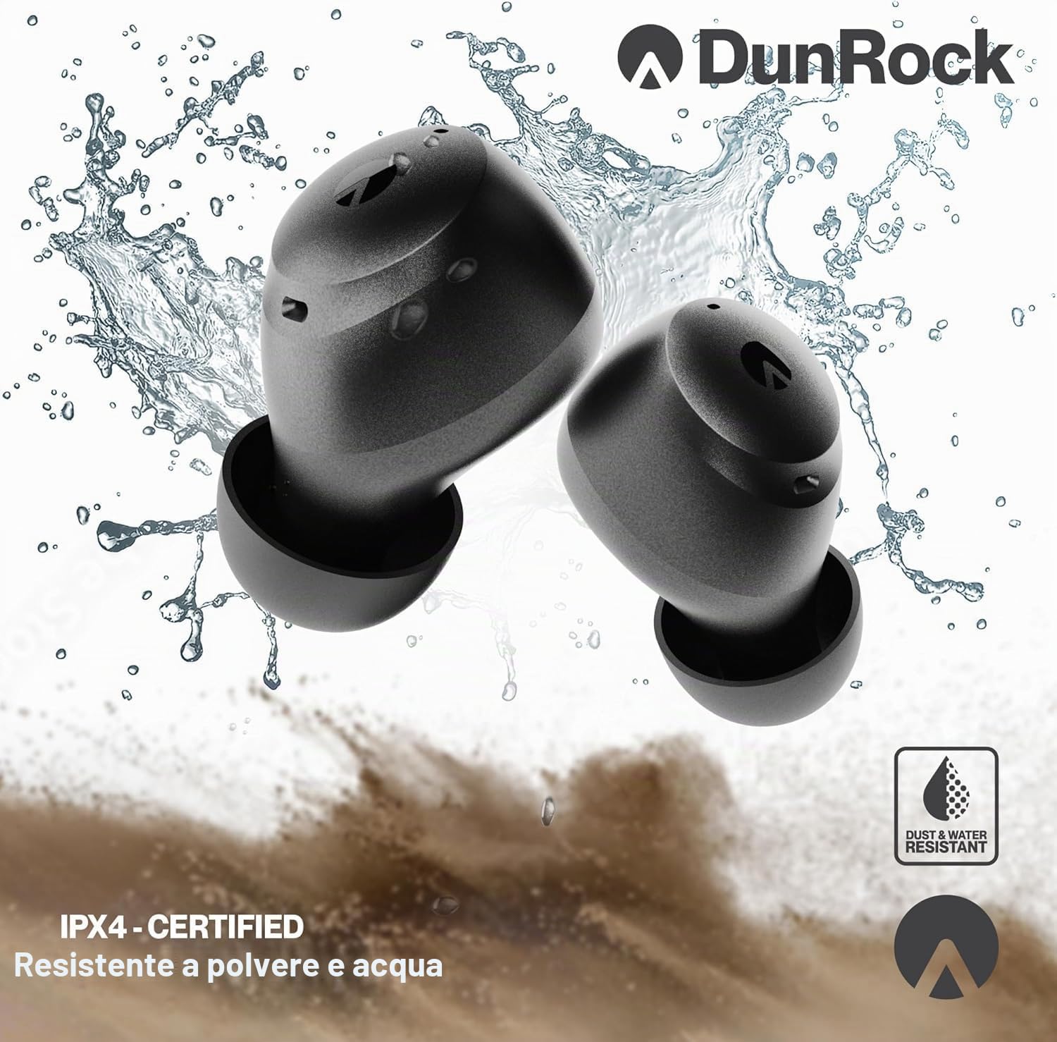 Pop Auricolari In-Ear Bluetooth 5.2 con ANC Ibrido, Modalità Trasparenza, App, 32h Batteria, 6 Microfoni ENC, Touch, USB-C, True Wireless per Chiamate, Sport e Viaggi – Nero