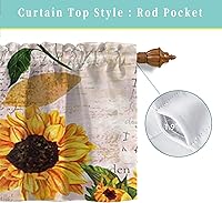 Vista 22 de Cortina cenefa, patrón japonés floral, cortinas de cocina, con bolsillo para cortina, cenefa de tratamiento para ventana de baño, 42 x 18 pulgadas