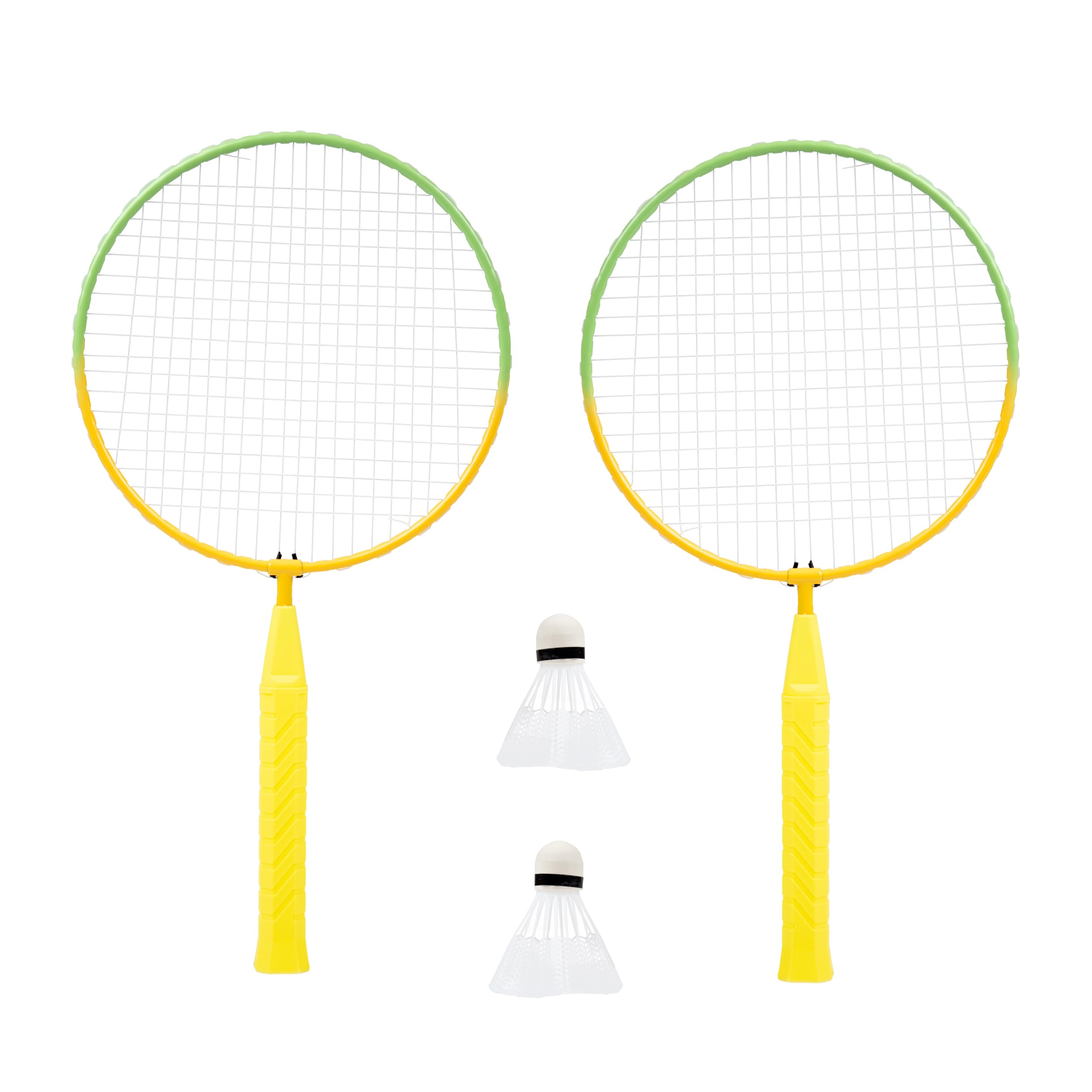 Mookie Activo Mini Badminton Set for Children ages 3+, 2 Mini Rackets with Textured Non‑Slip Handles & 2 Shuttlecocks. Lightweight, Durable & Portable for Garden, Park or Holiday Fun
