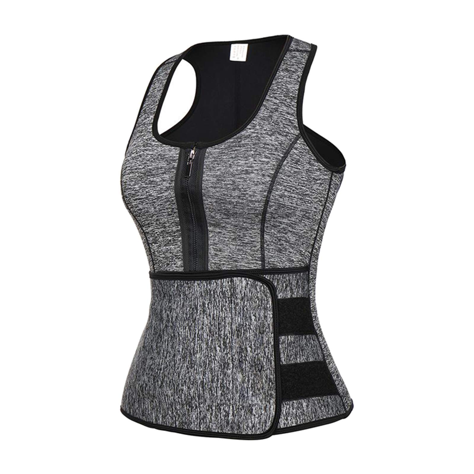 CALANDIS™ Men Sauna Vest Waist Trainer Neoprene Sweat Tank Top Zipper Tummy Gray 3XL | Shapewear | Intimates & Sleep | Womens Clothing-image-44