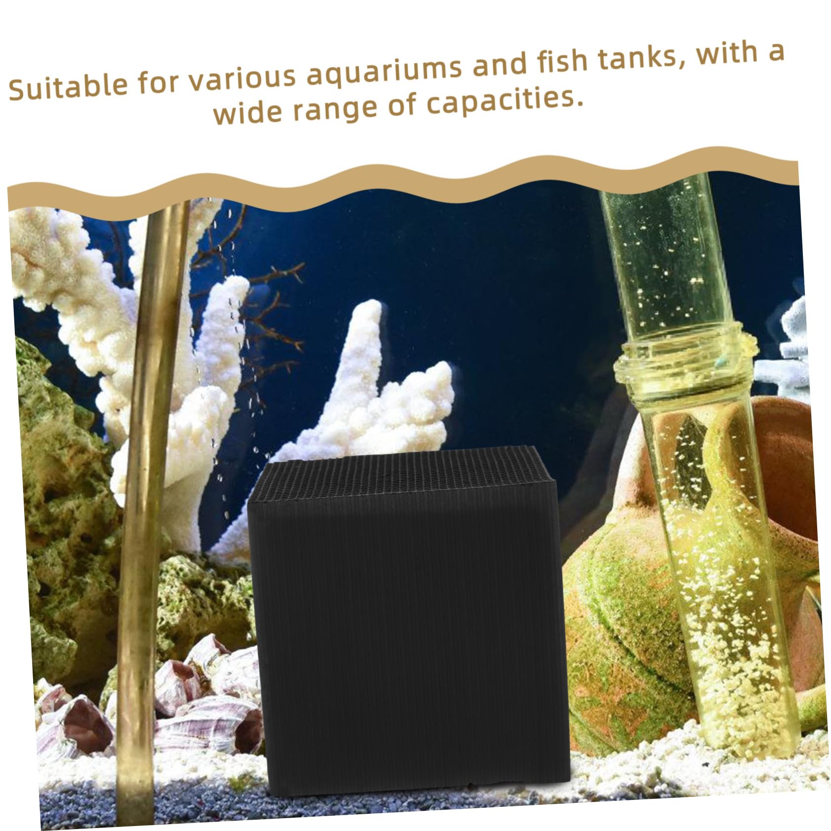 VANZACK 4piezas Cubo Purificador De Agua para Filtro De Esponja para Peceras El Crecimiento De Beneficiosos y Protege De Residuos