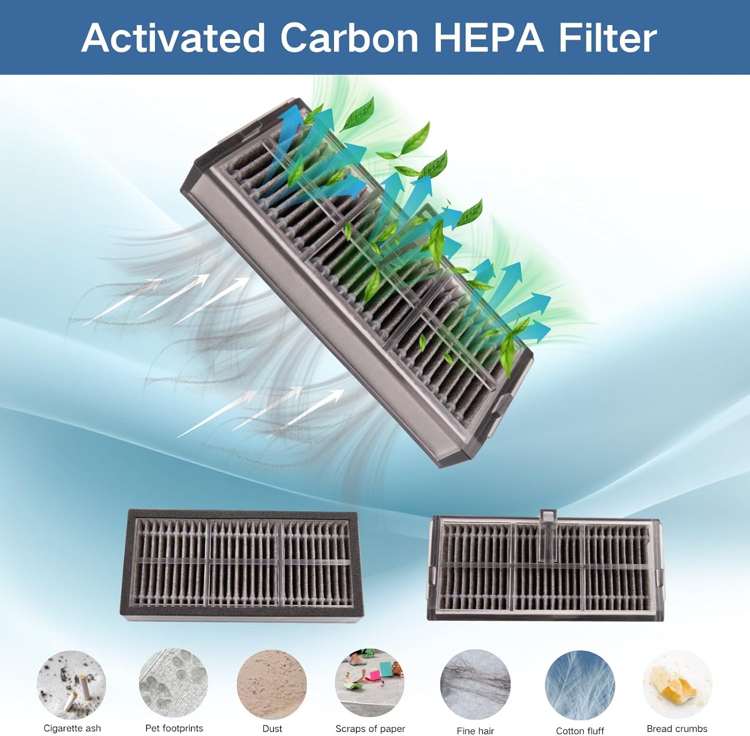 Replacement Accessories Parts Kit Compatible with Dreame L40 Ultra | X40 Ultra | Mova P10 Pro Ultra – 8 Robot Vacuum Dust Bags, 8 Mop Pads, 8 Filters, 6 Side Brushes, 2 Rubber Main Brushes