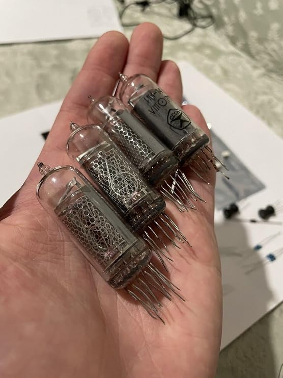 Nixie Tube Clock Kit DIY IN14 (with Tubes) and Wooden Enclosure. (12 Hours Format)
