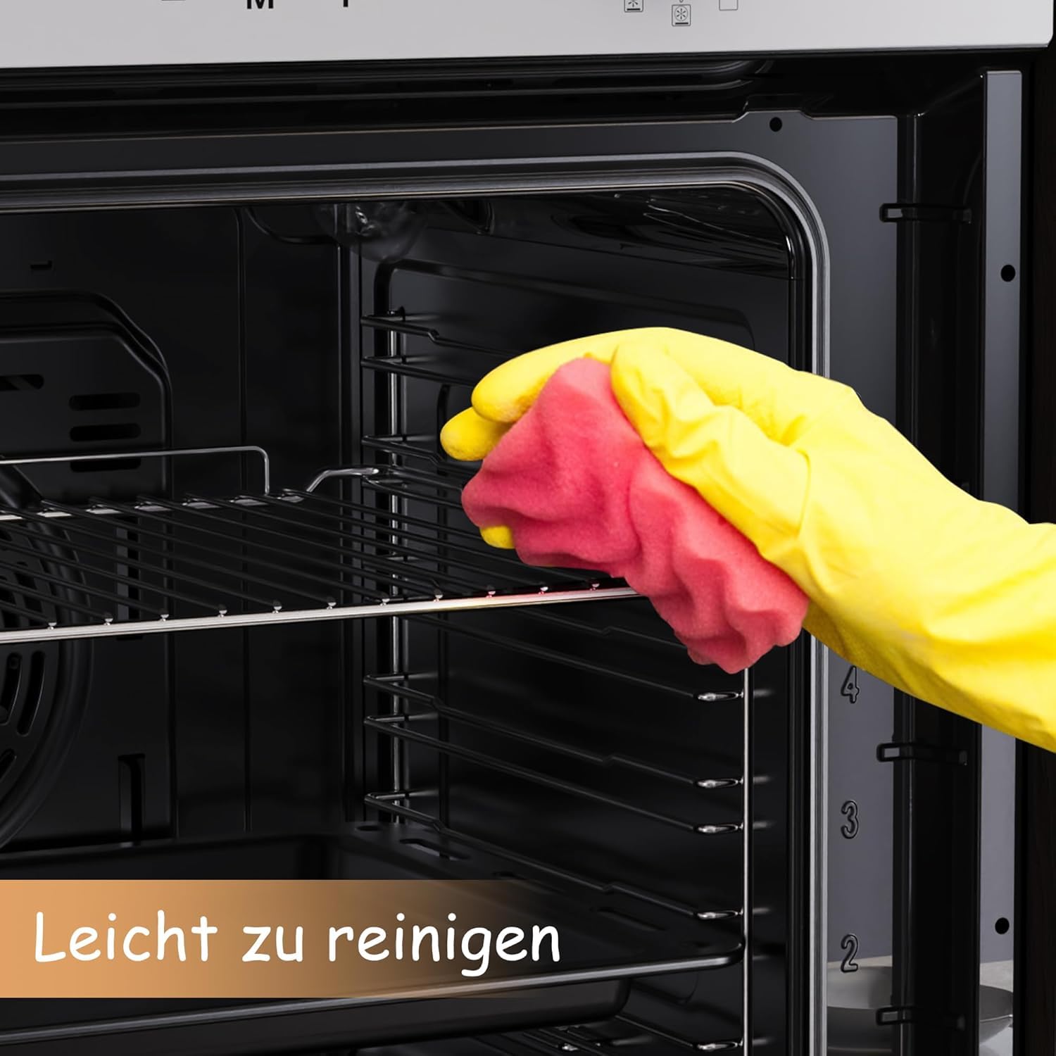 Einbaubackofen 60 cm Weiß 60 L 2,2 kW 9 Funktionen 3D-Heißluft