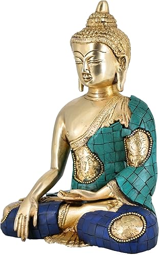 Miniatura 2 de Ballena Blanca Estatua de Buda de Latón Budismo Astmangal Ídolo feng Shui Home Decorativo Showpiece