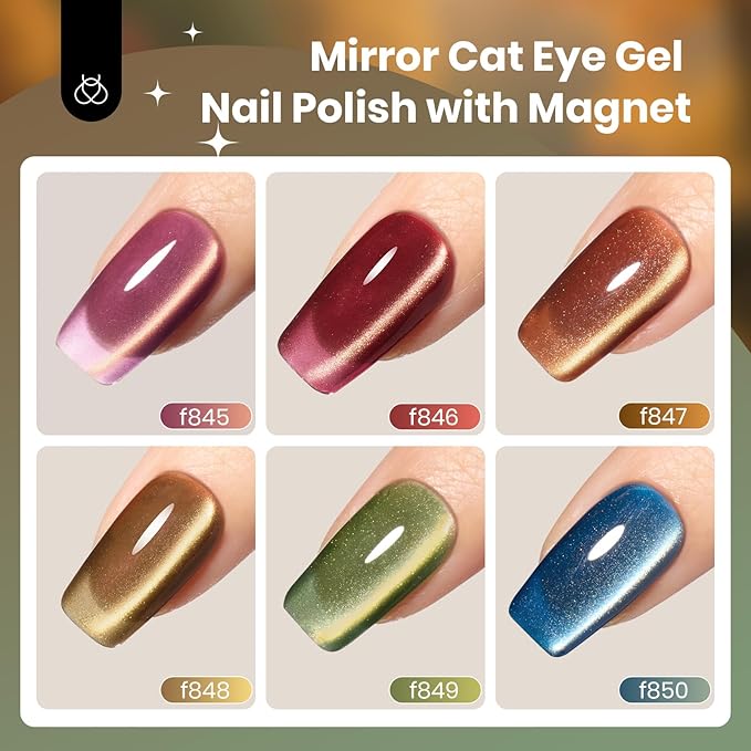 Esmalte en Gel Beetles Golden Mirare 6 Colores Kit miniatura 6