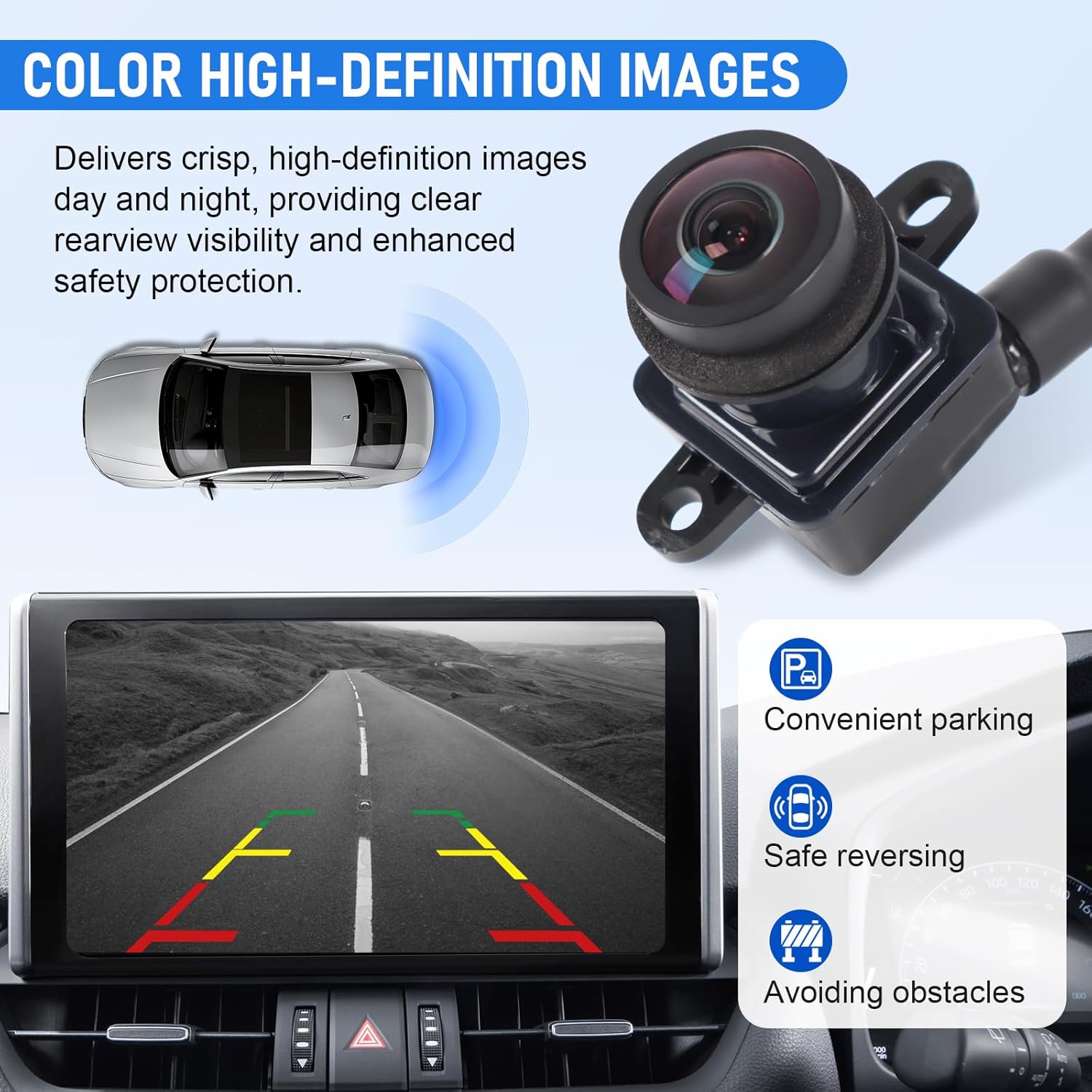 Rear View Backup Camera Replacement for Ram Promaster 1500 2500 3500 2018-2021, Replace 68417057AA
