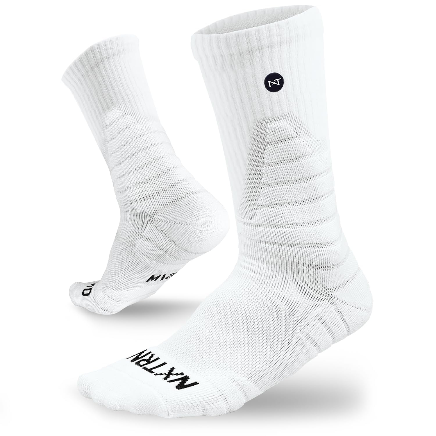 3 Paar Nxtrnd Crew Socken für Herren & Jungen, gepolsterte Basketball- & Fußballsocken