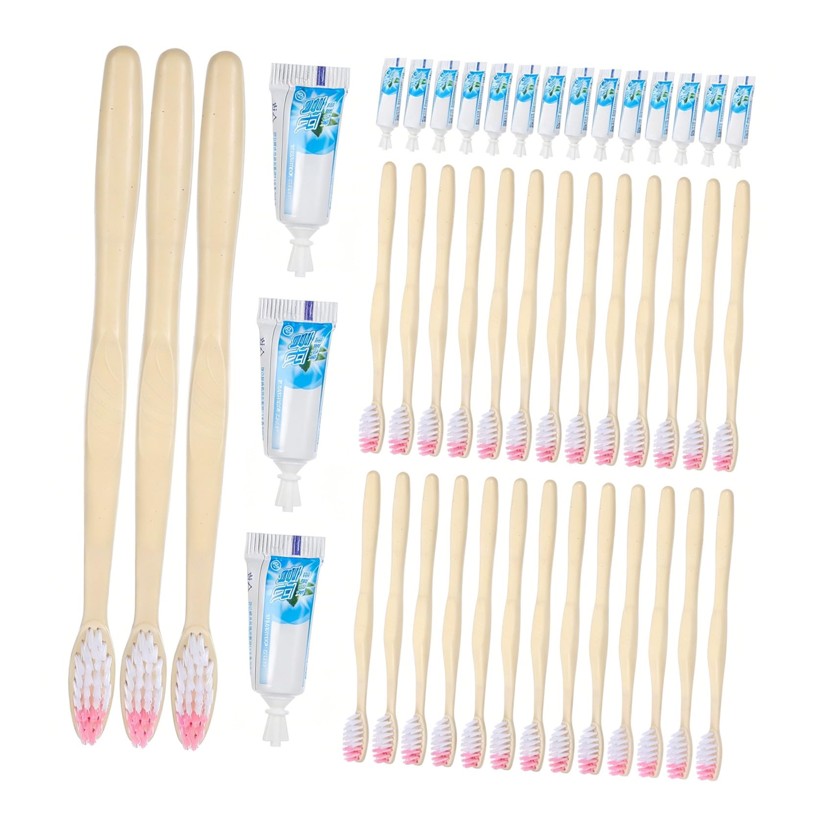 CRAFTHROU Spazzolini da Denti Piccolo Monouso Set 100 Pezzi con Dentifricio in Plastica Portatile, Confezionati Singolarmente Stili multipli per Viaggio e Hotel Stili multipli