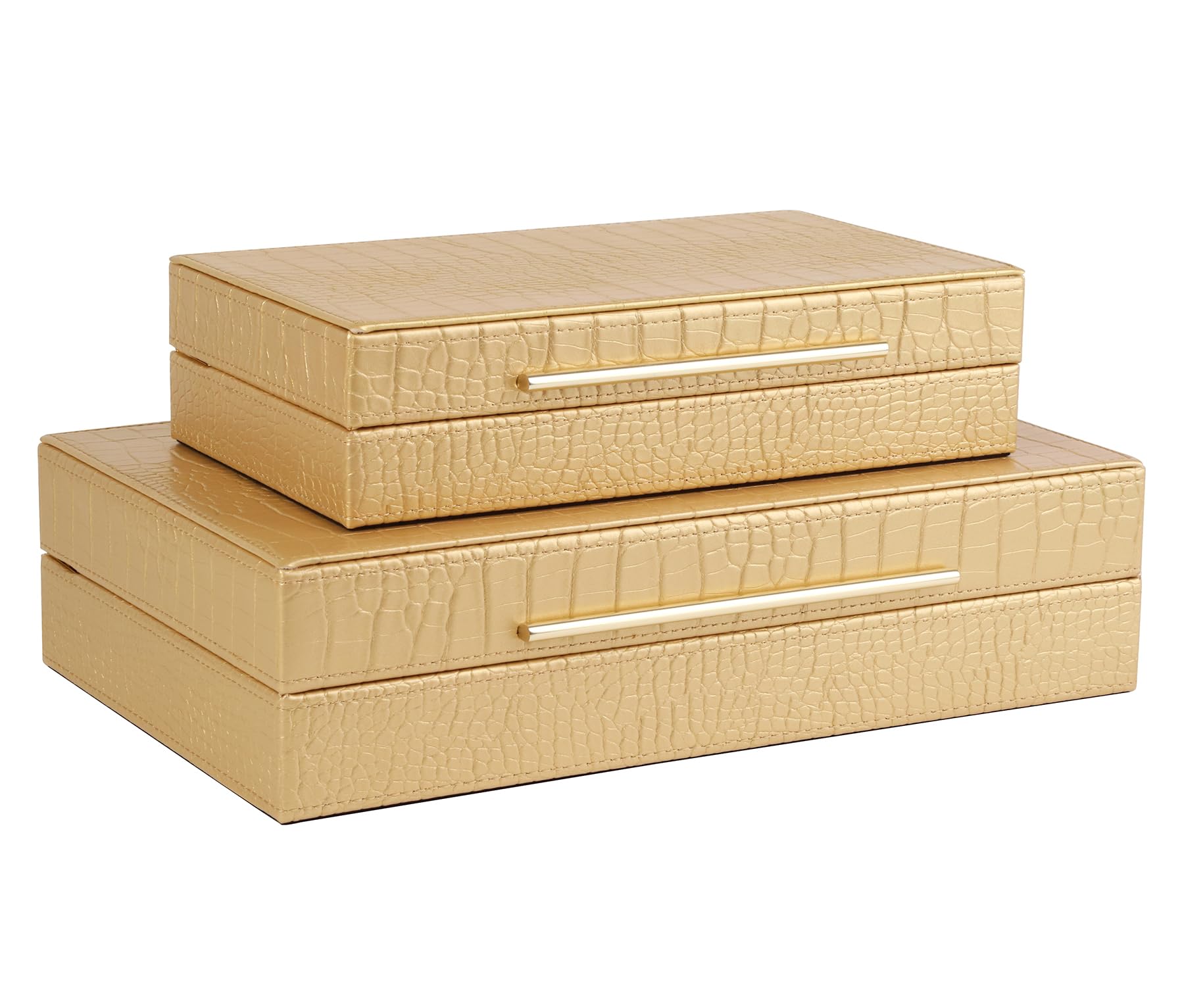 Amazon.com: HofferRuffer Faux Leather Decorative Boxes Set of 2