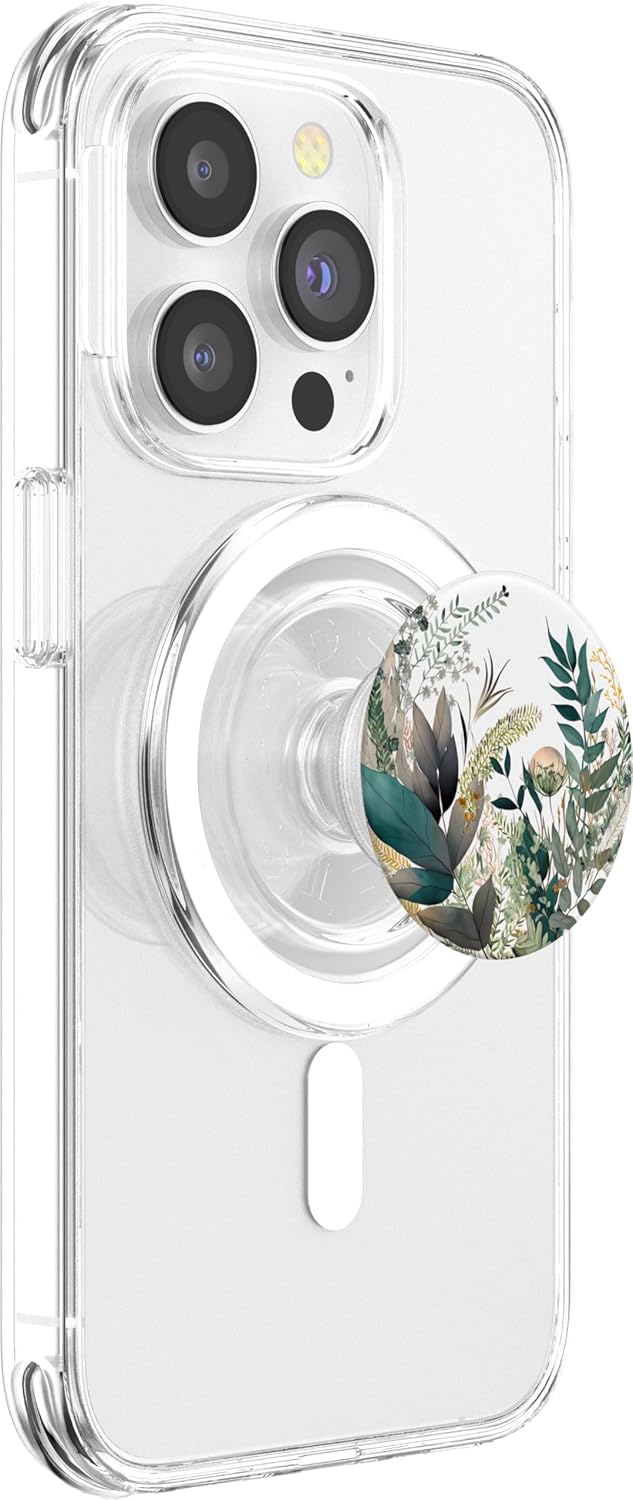 Floral Boho Foliage Flower Flora Nature Vegetation Flowery PopSockets MagSafe PopGrip for iPhone