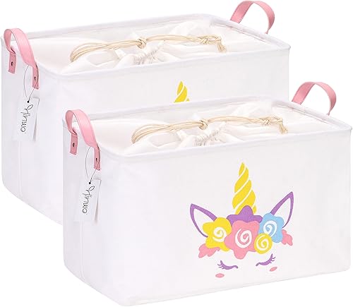 Miniatura 7 de Hinwo Paquete de 3 cubos organizadores cúbicos, cestas de almacenamiento de tela de lona con asas, contenedores de almacenamiento cuadrados de