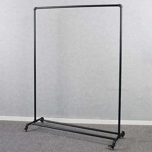 Miniatura 4 de OUBITO Estante de ropa de tubería industrial,Moden Comercial Grado Pipe Clothes Racks,Estante de almacenamiento,Estante de exhibición al por menor