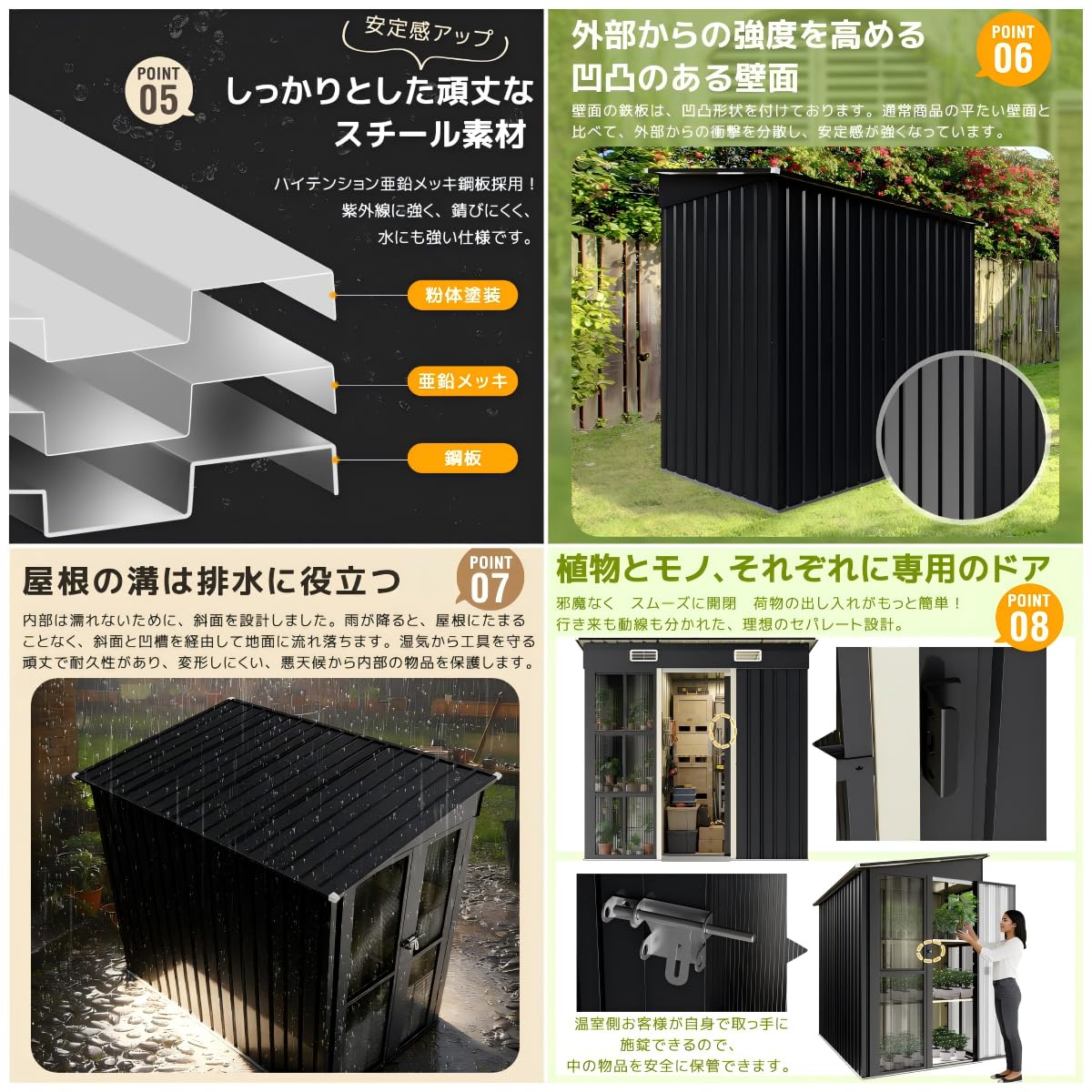 Amazon | STPZHXC 物置 屋外 大型 倉庫 大型物置 戸外収納庫