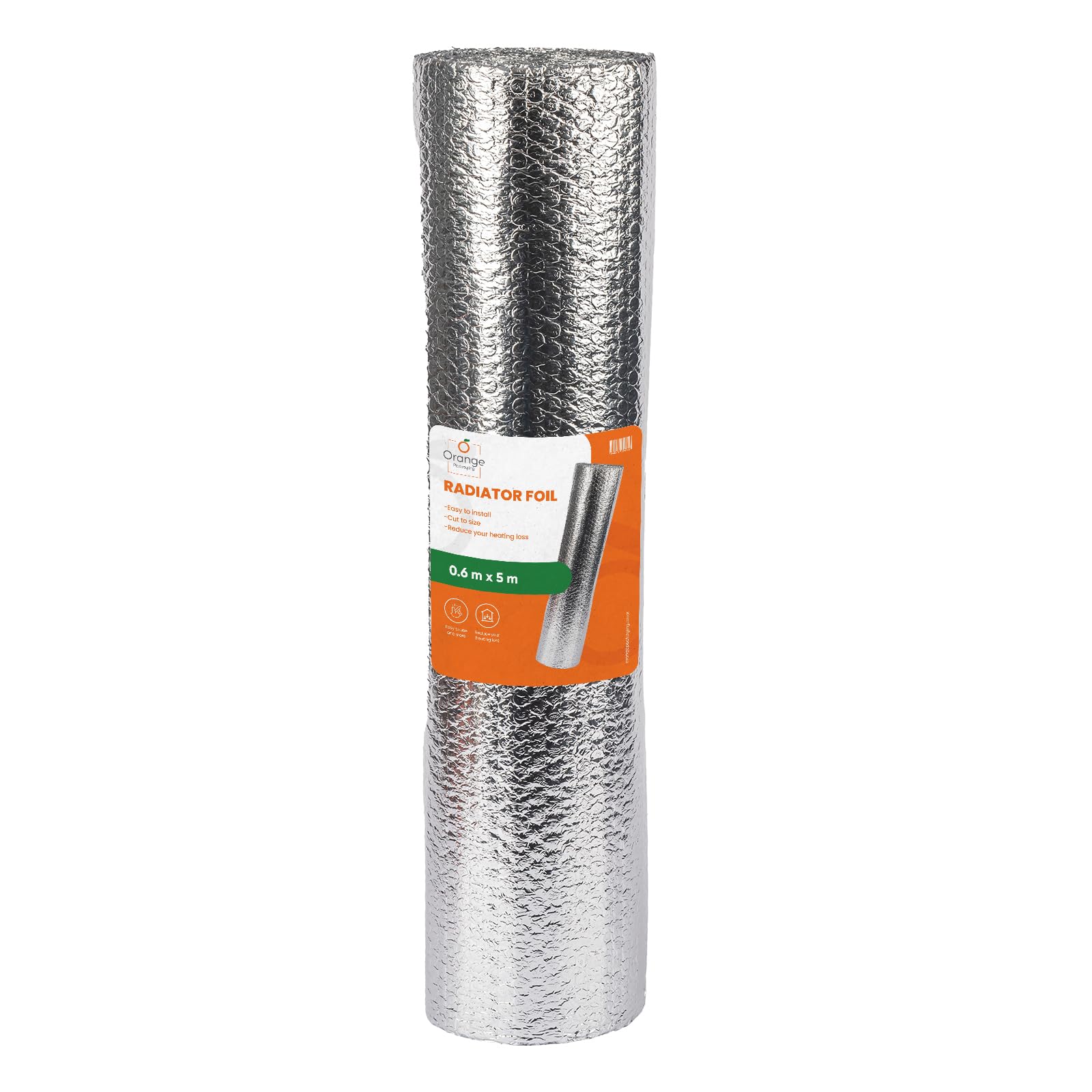 Radiator Reflective Foil - Radiator Wrap for Home- 5m x 60cm - 3.6mm Thickness Heat Reflective Insulation Radiator Insulation Foil Reflector Saves Energy & Money - Reduces Heat Loss
