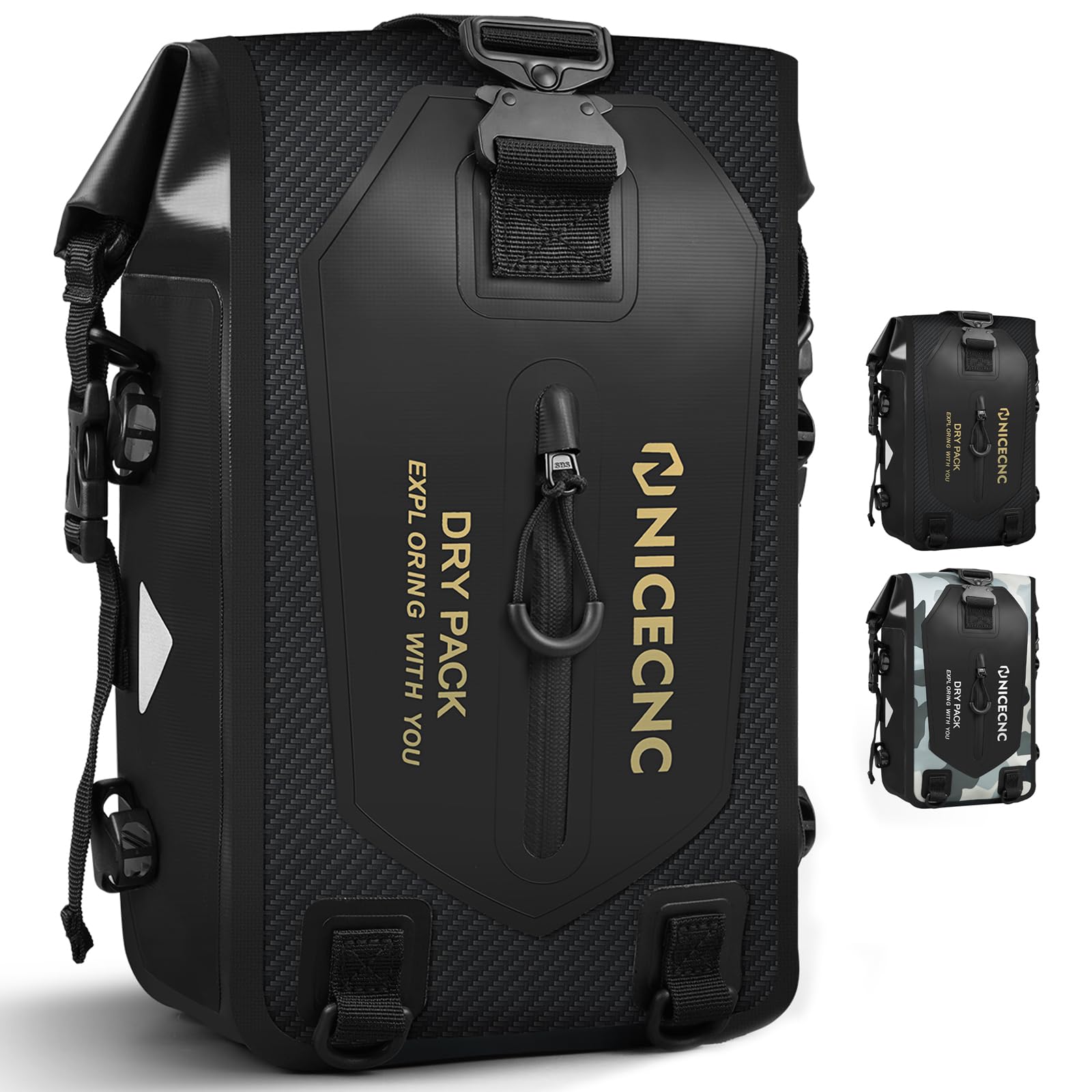 Amazon | NICECNC 防水 オートバイ クラッシュバー ドライバッグ 7L 