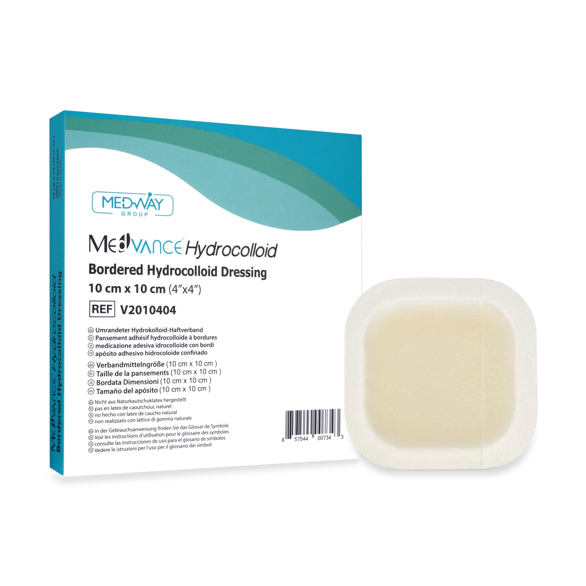 MedVance Hydrocolloid – Bordered Hydrocolloid Adhesive Dressing, 4"x4" Box of 5 DRESSINGS