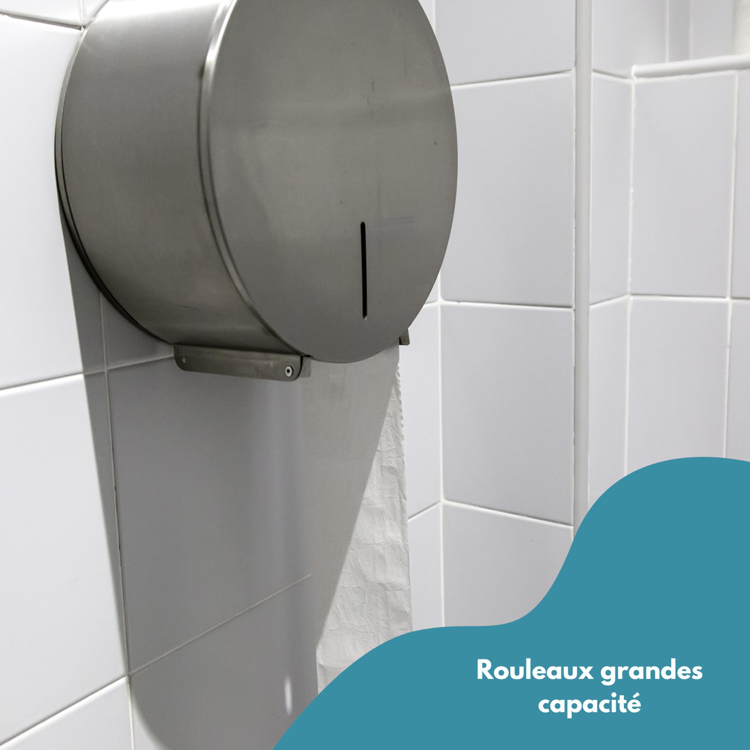 DSTOCK60-6 Rouleaux de papier toilette MAXI JUMBO 2 plis - 100% pure ouate blanche - Papier toilette économique - Compatibles distributeurs pro papier toilette MAXI JUMBO