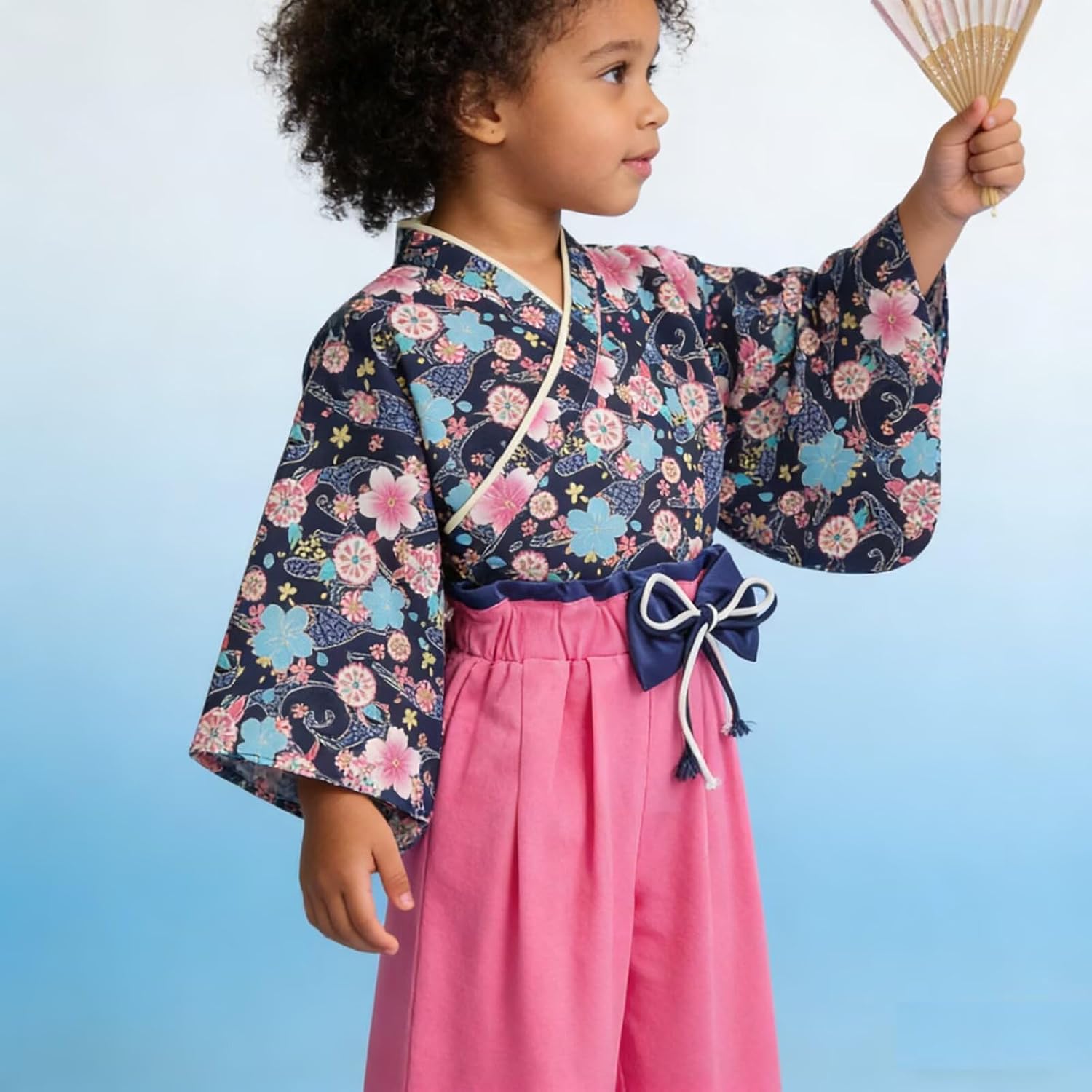 Boys Samurai Costumes Suits Girls Kimono Clothes Set Kids Japanese Warrior Halloween Costume Cosplay Outfits Cloak Ninja image 3