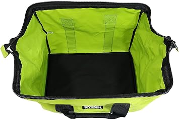 Green Wide Mouth Collapsible Genuine OEM Contractors Bag w/Full Top Single Zipper Action and Cross X Stitching | 18x14x12 Single Bag