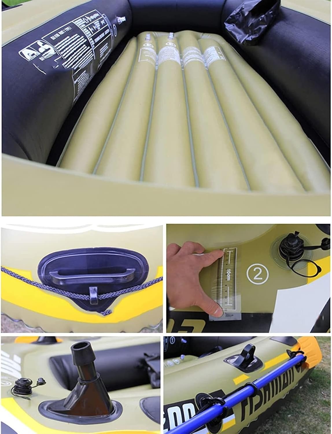 Inflatable Boat Portable Inflatable Boat Thickened PVC Inflatable Boat, Raft Inflatable, 218 X 110 X 36cm