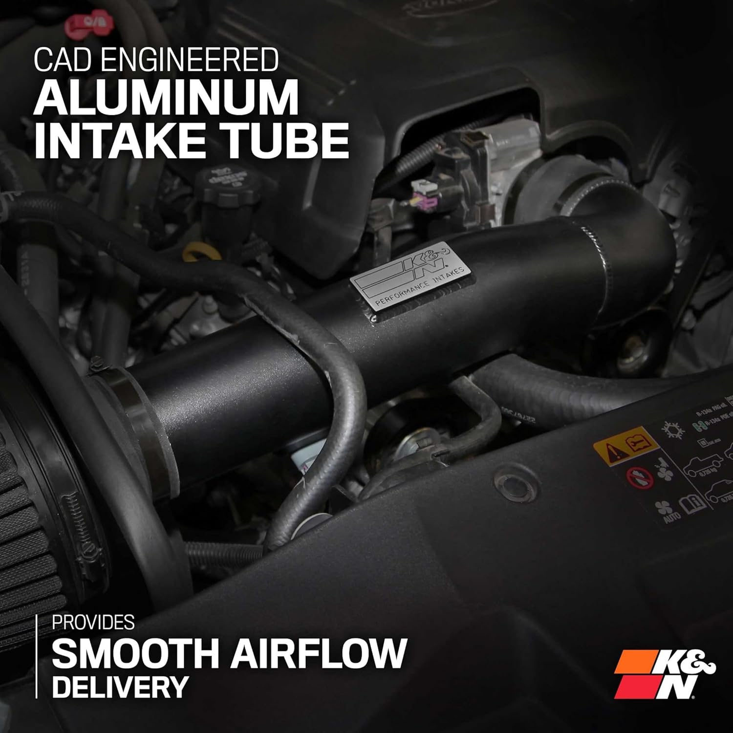 K&N Cold Air Intake System: Dry-Flow Air Filter, Increase Performance & Towing: Compatible with 2009-2014 Chevy/GMC/Cadillac Silverado, Suburban, Tahoe, Sierra, Yukon, Escalade, Avalanche, 71-3070
