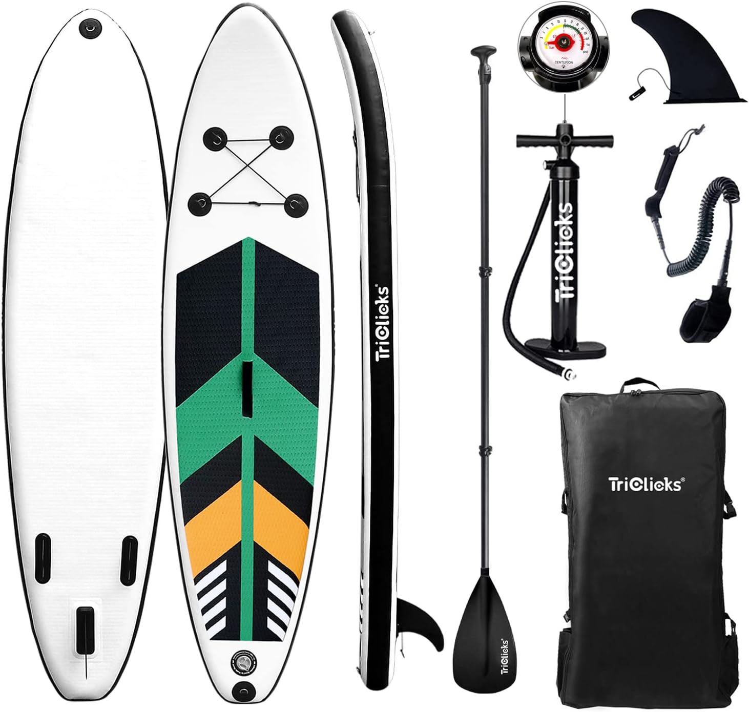 Triclicks Inflatable Stand Up Paddle Board SUP 10ft Inflatable Paddle