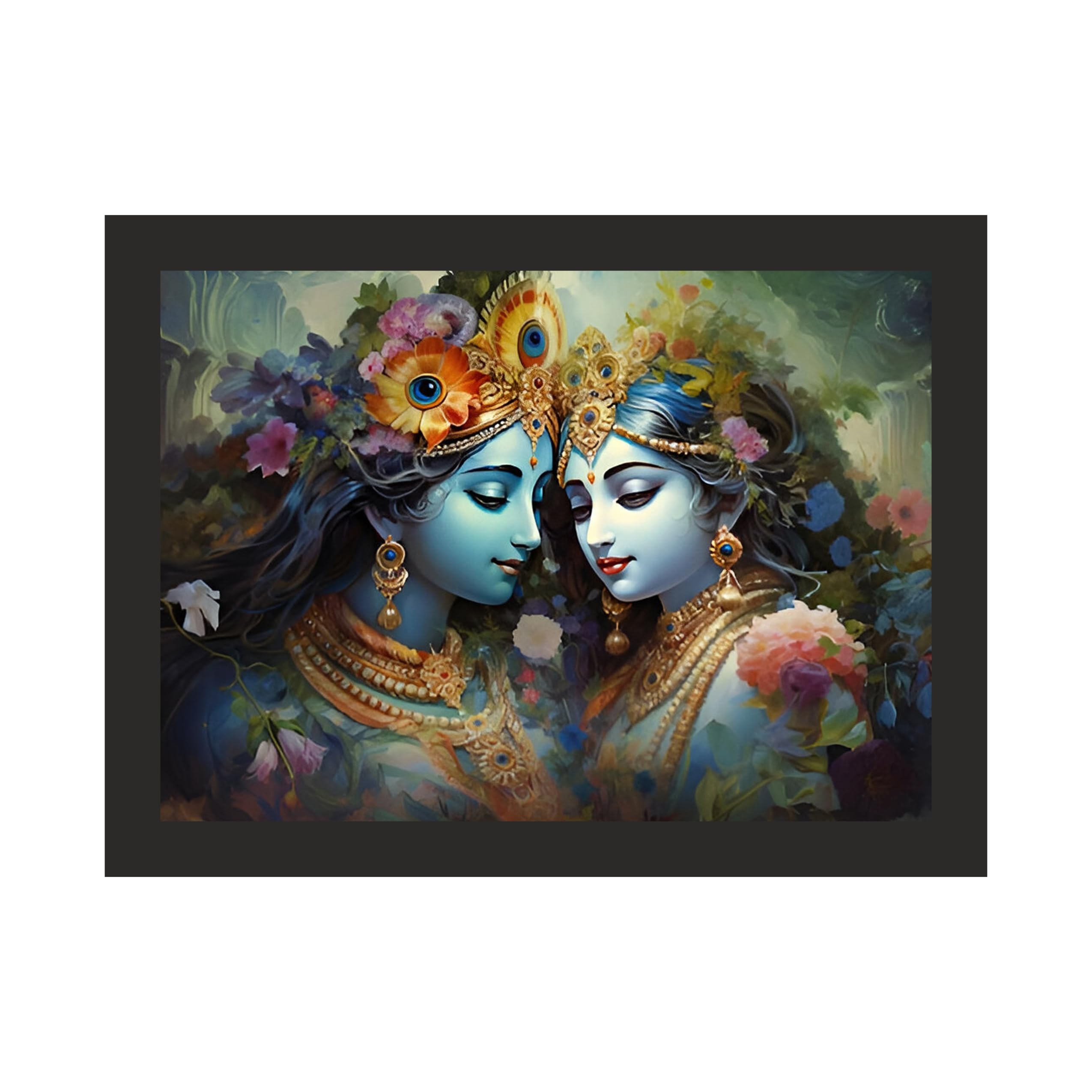 Divine Radha Krishna Art - 16x12