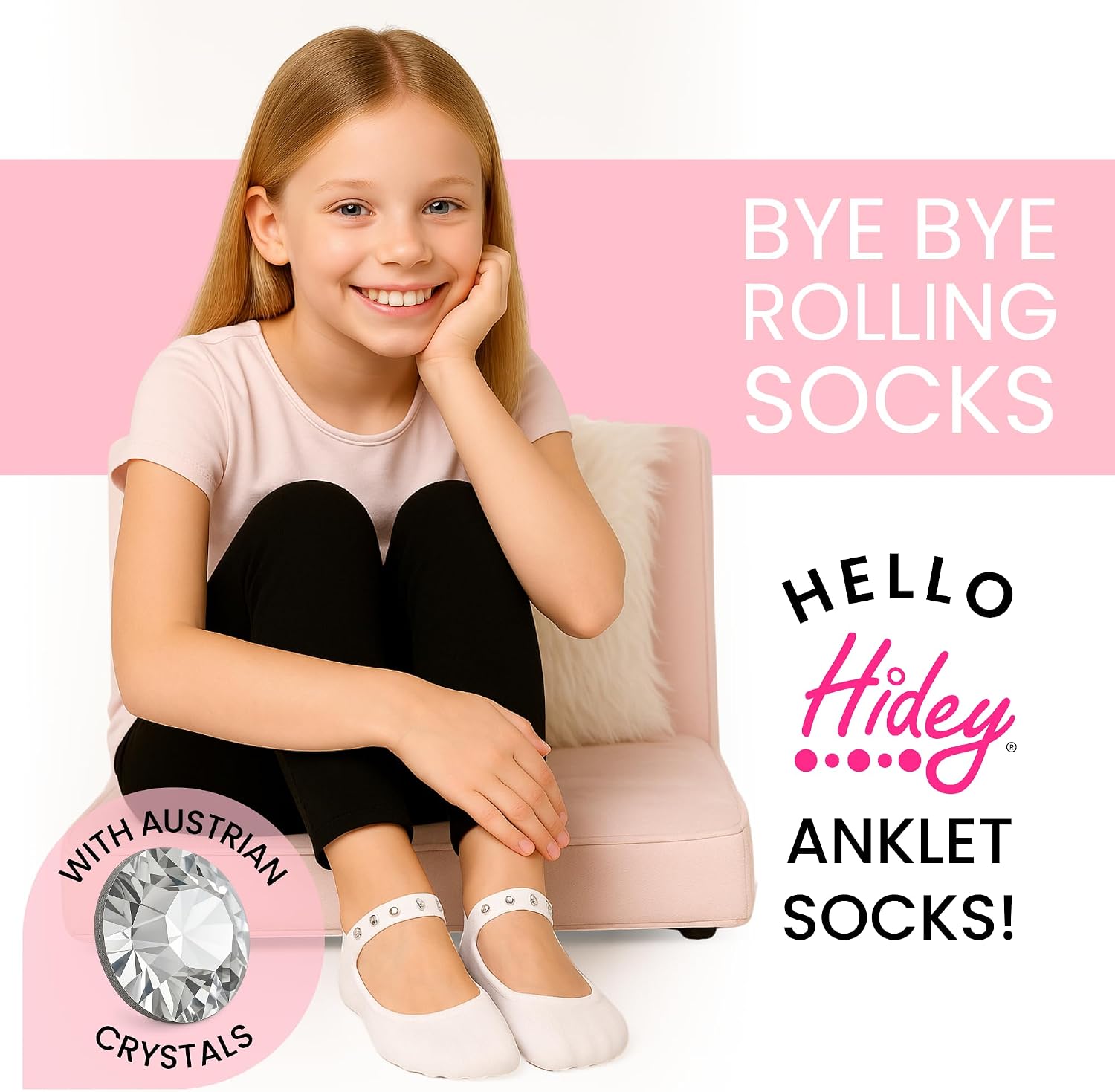 Hidey Style Youth Anklet Socks – Premium Bamboo Viscose Socks for Kids Stay On All Day