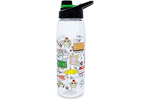 Silver Buffalo Friends TV Show Iconic Doodles Tritan Water Bottle