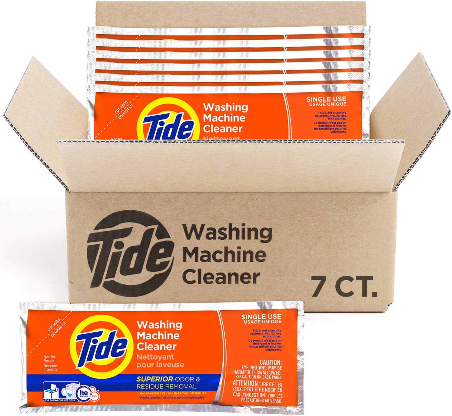 Tide Washing Machine Cleaner, 7-Count Single Use : Health & Household