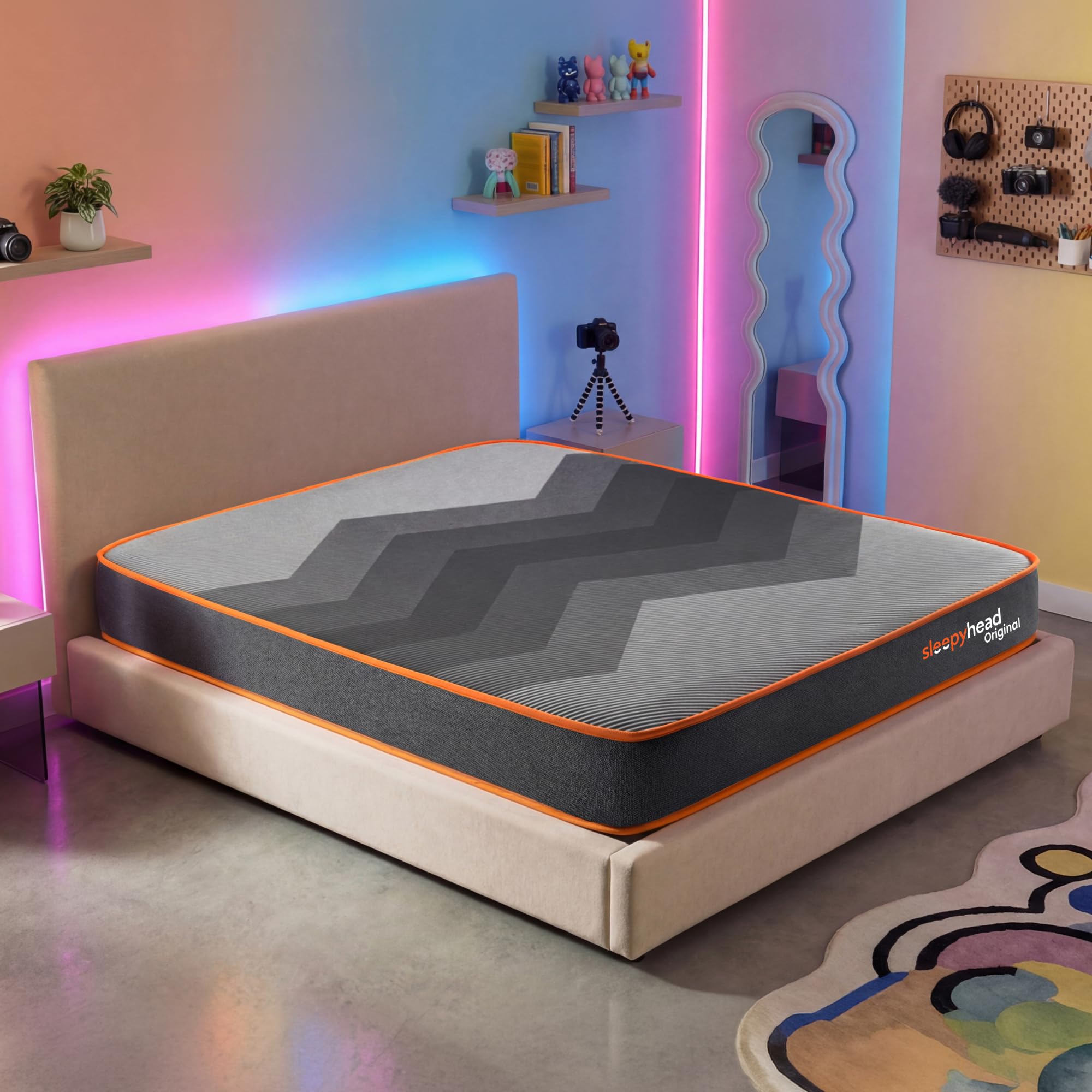 Sleepyhead Original Designed by Duroflex - 3 Layered BodyIQ Orthopedic Memory Foam Mattress | Zero Partner Disturbance | Medium Firm | 10 Years Warranty | 6 Inch Single Size Bed Mattress (78x36x6)