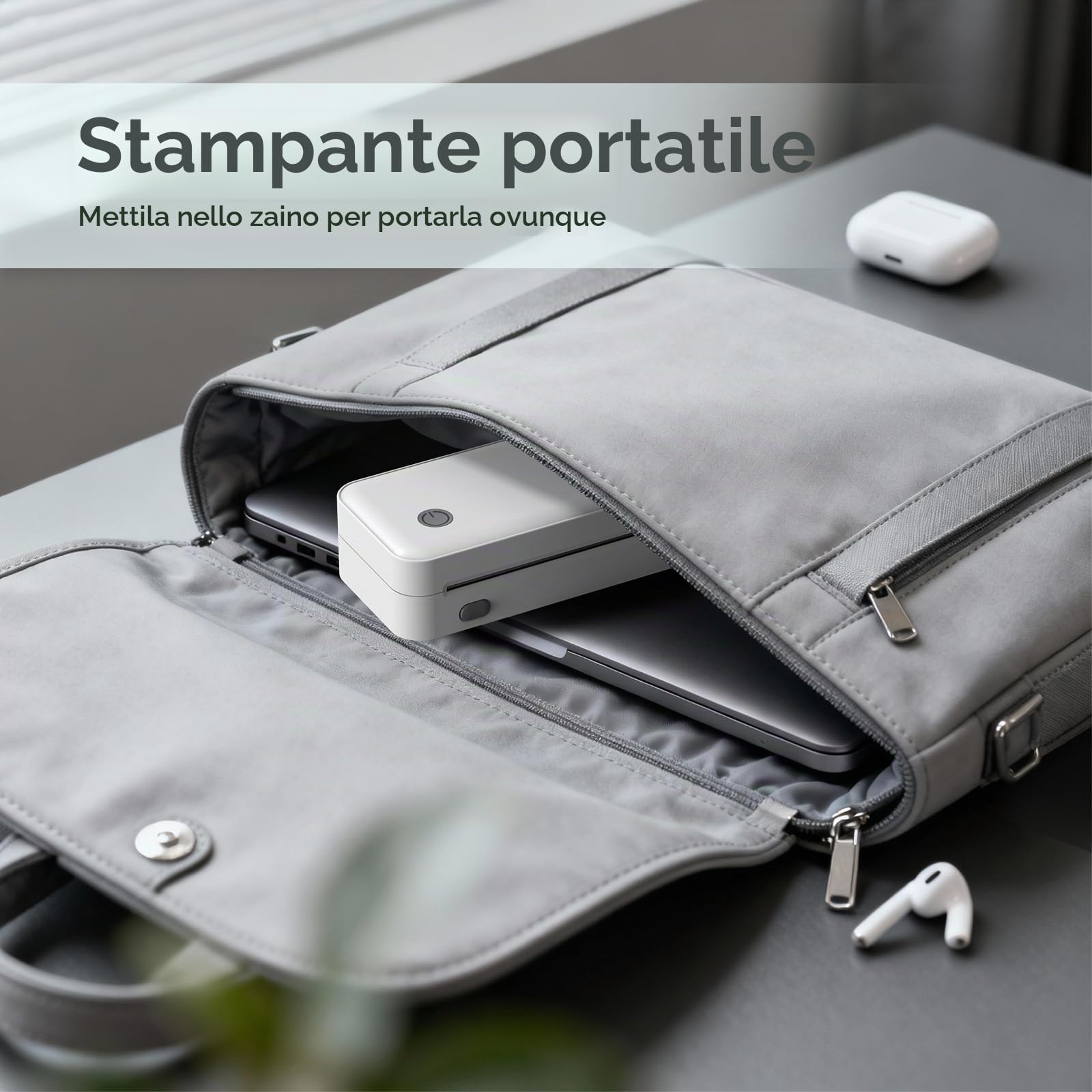 Bisofice D82 Stampante Portatile A4 Termica Bluetooth per Ufficio Viaggio Casa